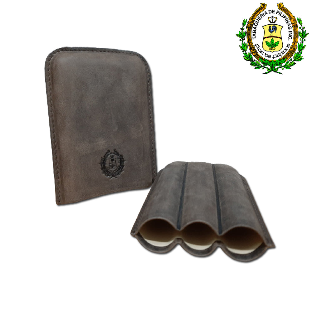 Estuche de cuero para cigarro tamaño Robusto (Estuche blando color marrón oscuro)