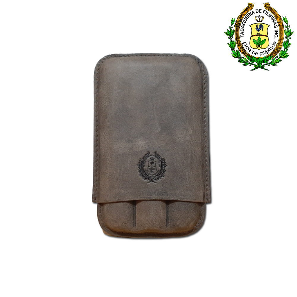 Estuche de cuero para cigarro tamaño Robusto (Estuche blando color marrón oscuro)