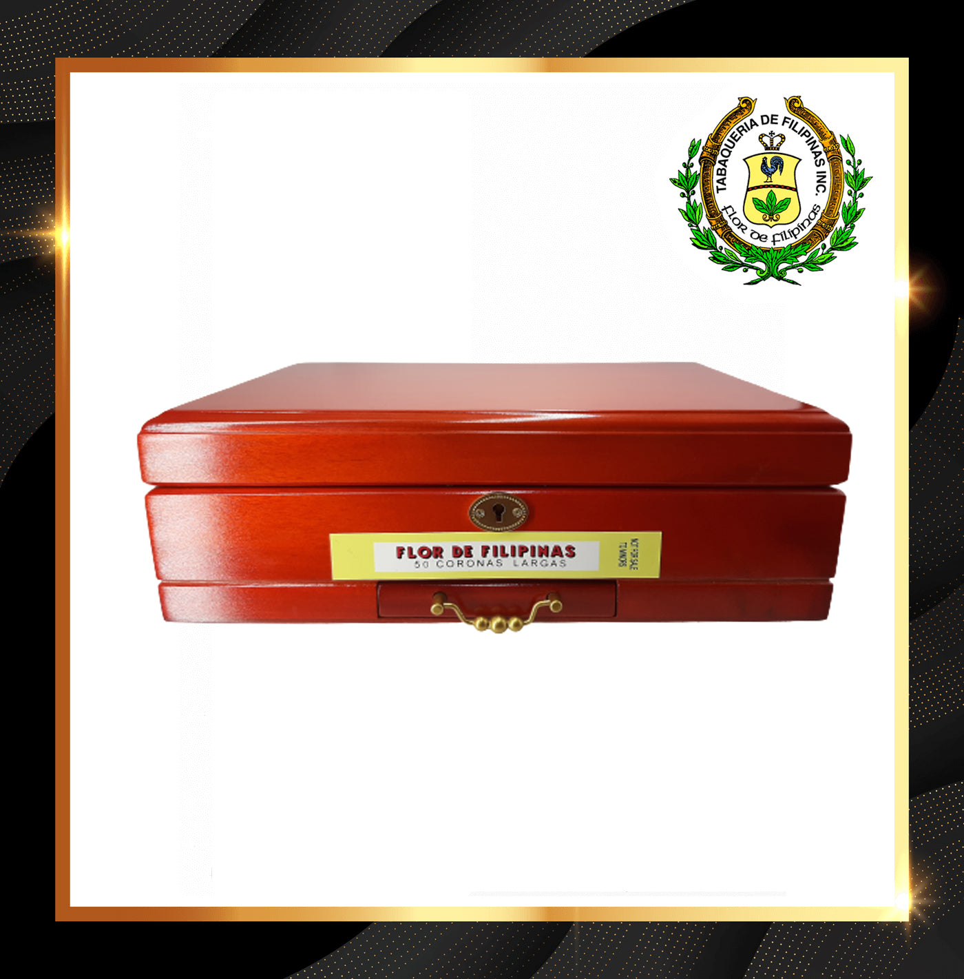Flor de Filipinas Coronas Largas Humidor Narra de Lux 50's