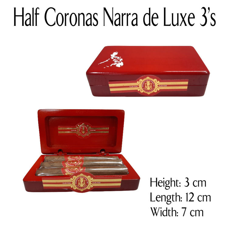 Flor de Filipinas Half Coronas Narra de Lux 3's